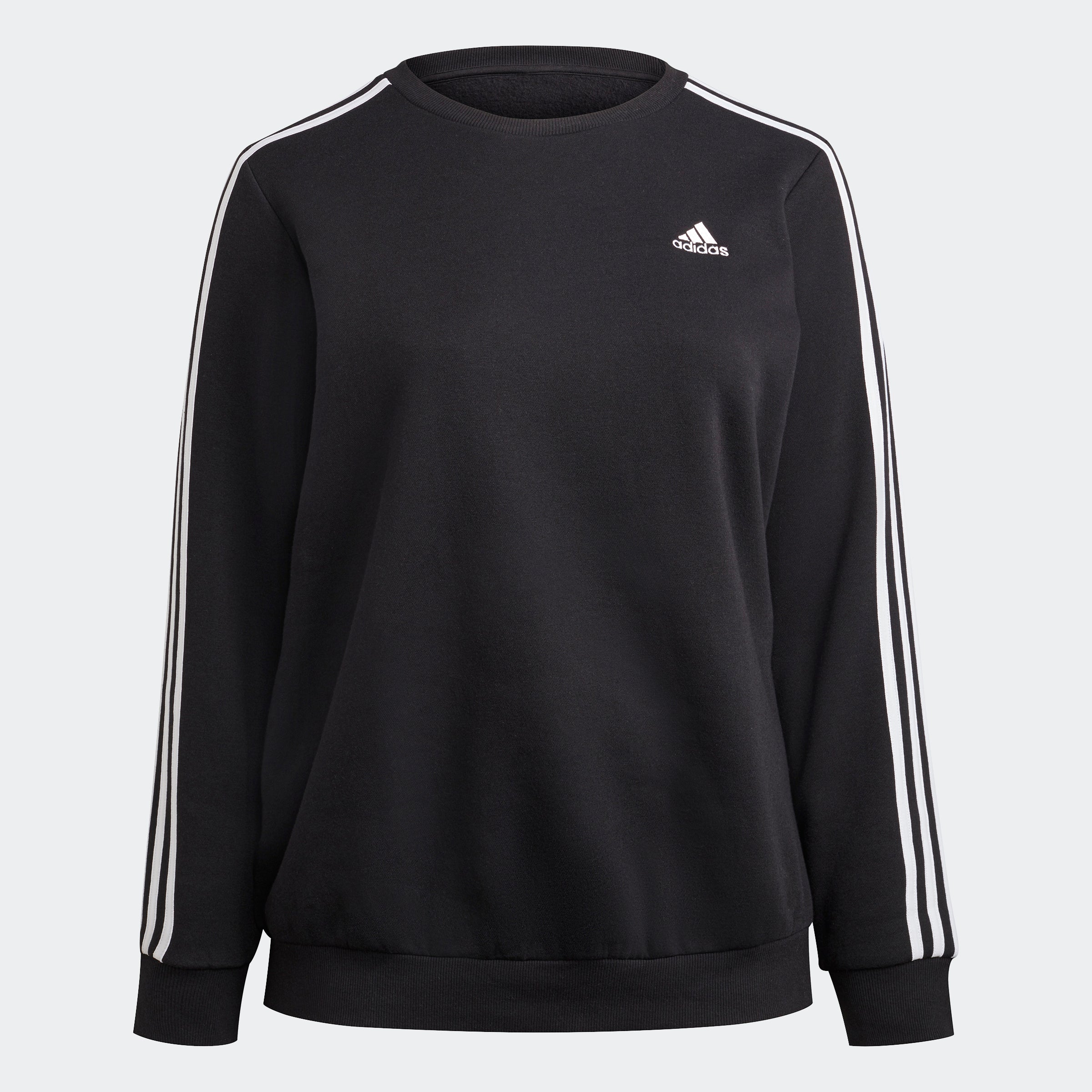 Women's Essentials 3-Stripes Fleece Sweatshirt (Plus Size)