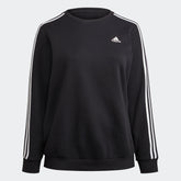 Women's Essentials 3-Stripes Fleece Sweatshirt (Plus Size)