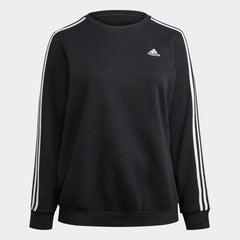 Women's Essentials 3-Stripes Fleece Sweatshirt (Plus Size)