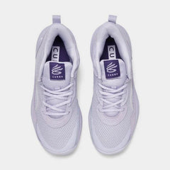 Big Kids' Under Amour Curry 3Z 24 Suede Basketball Shoes "Salt Purple"