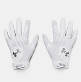 Men's Under Armour Clean Up Batting Gloves "White"