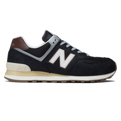 New Balance 574 Shoes - Brown/Dark Silver Metallic