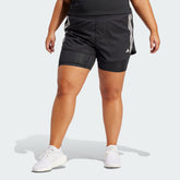 Women's Own the Run 3-Stripes 2-in-1 Shorts