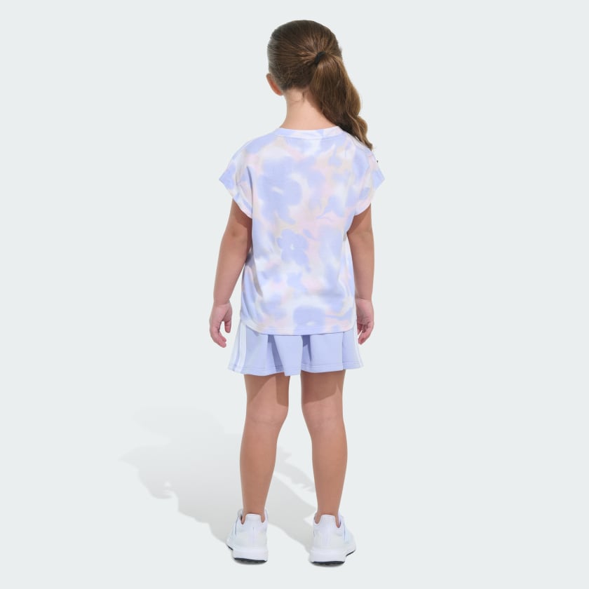 Kids' Two-Piece Printed Sleeveless Box Tee and French Terry Skort Set