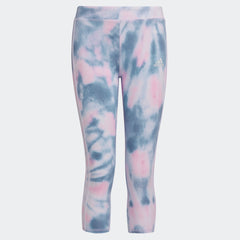 Kids' Allover Print Cotton 3-Stripes 7/8 Tights