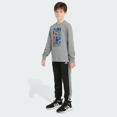 Kids' Long Sleeve Graphic Heather Tee