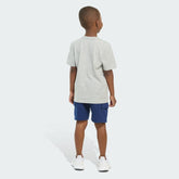 Kids' Two-Piece Short Sleeve Heather Cotton Tee and Cargo French Terry Shorts Set