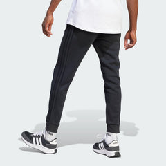 Men's Essentials Fleece 3-Stripes Tapered Cuff Pants