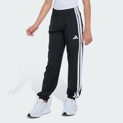 Kids' adidas Elastic Waistband Woven 3-Stripes Jogger Pants