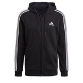 Men's Essentials French Terry 3-Stripes Full-Zip Hoodie