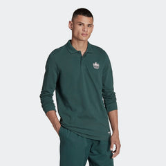 Men's Graphics Campus Long Sleeve Polo Shirt