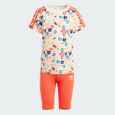 Kids' Floral Cycling Shorts and Tee Set