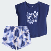 Kids' adidas Two-Piece Short Sleeve Cotton Tee and Woven Shorts Set