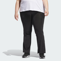 Women's Tiro Cut 3-Stripes Stretchy Velour Flared Leggings (Plus Size)