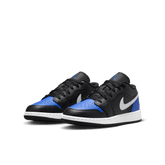 Big Kids' Air Jordan 1 Low "Black Royal Toe"