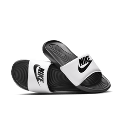 Men's Nike Victori One Slides "White Black"