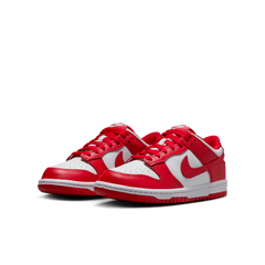 Big Kids' Nike Dunk Low "White University Red"