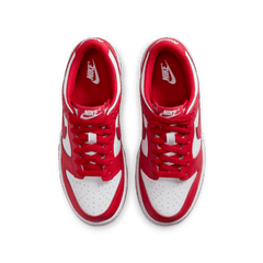 Big Kids' Nike Dunk Low "White University Red"