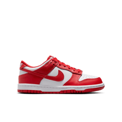 Big Kids' Nike Dunk Low "White University Red"