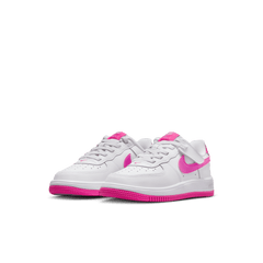 Little Kids' Nike Force 1 Low EasyOn "White Laser Fuchsia"
