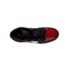 Big Kids' Air Jordan 1 Mid "Patent Bred Toe"