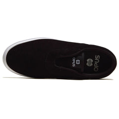 Opus Honey Slip Shoes - Black/White Suede