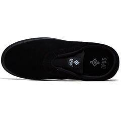 Opus Honey Slip Shoes - Black/Black Suede