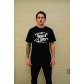 The Closet Inc Men Curved Hem T-Shirts “Black" Property Of"