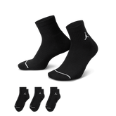 Jordan Everyday Ankle Socks 3 Pairs "Black White" (Unisex)