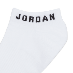 Jordan Everyday No-Show Socks "White Black" (3 Pairs) (Unisex)