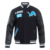 Men's Pro Standard Detroit Lions Area Code Rib Wool Varsity Jacket