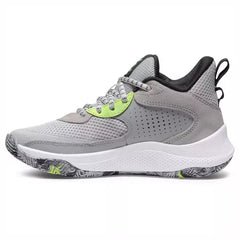 Big Kids' Under Amour Curry 3Z 24 Suede Basketball Shoes "Halo Grey"