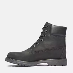 Women's 6 Inch Icon Premium Timberland Boots "Black Nubuck"