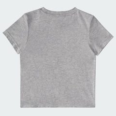 Kids' adidas Two-Piece Short Sleeve Cotton Heather Tee and Elastic Waistband Logo Shorts Set
