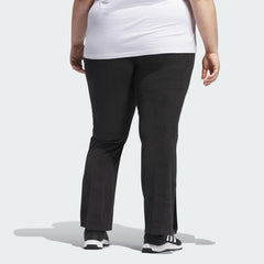 Women's Tiro Cut 3-Stripes Stretchy Velour Flared Leggings (Plus Size)