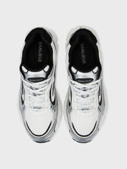 Banlieue The Runner+ Sneakers | White/Metallic Silver