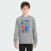 Kids' Long Sleeve Graphic Heather Tee