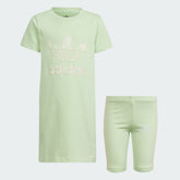 Kids' Summer Allover Print Tee Dress and Cycling Shorts Set