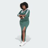 Women's Adicolor Classics 3-Stripes V-Neck Maxi Dress (Plus Size)