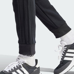 Men's Essentials Fleece 3-Stripes Tapered Cuff Pants