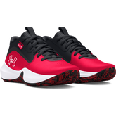 Big Kids' Under Armour Lockdown 7 Basketball Shoes "Red Black White"