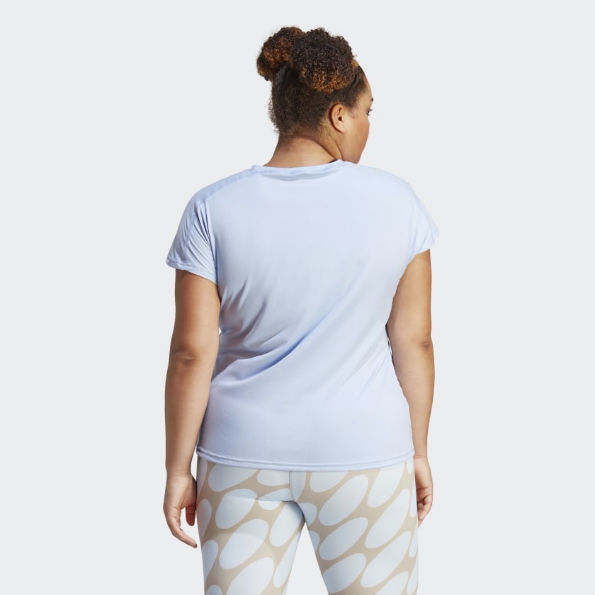 Women's AEROREADY Train Essentials Minimal Branding V-Neck Tee (Plus Size)
