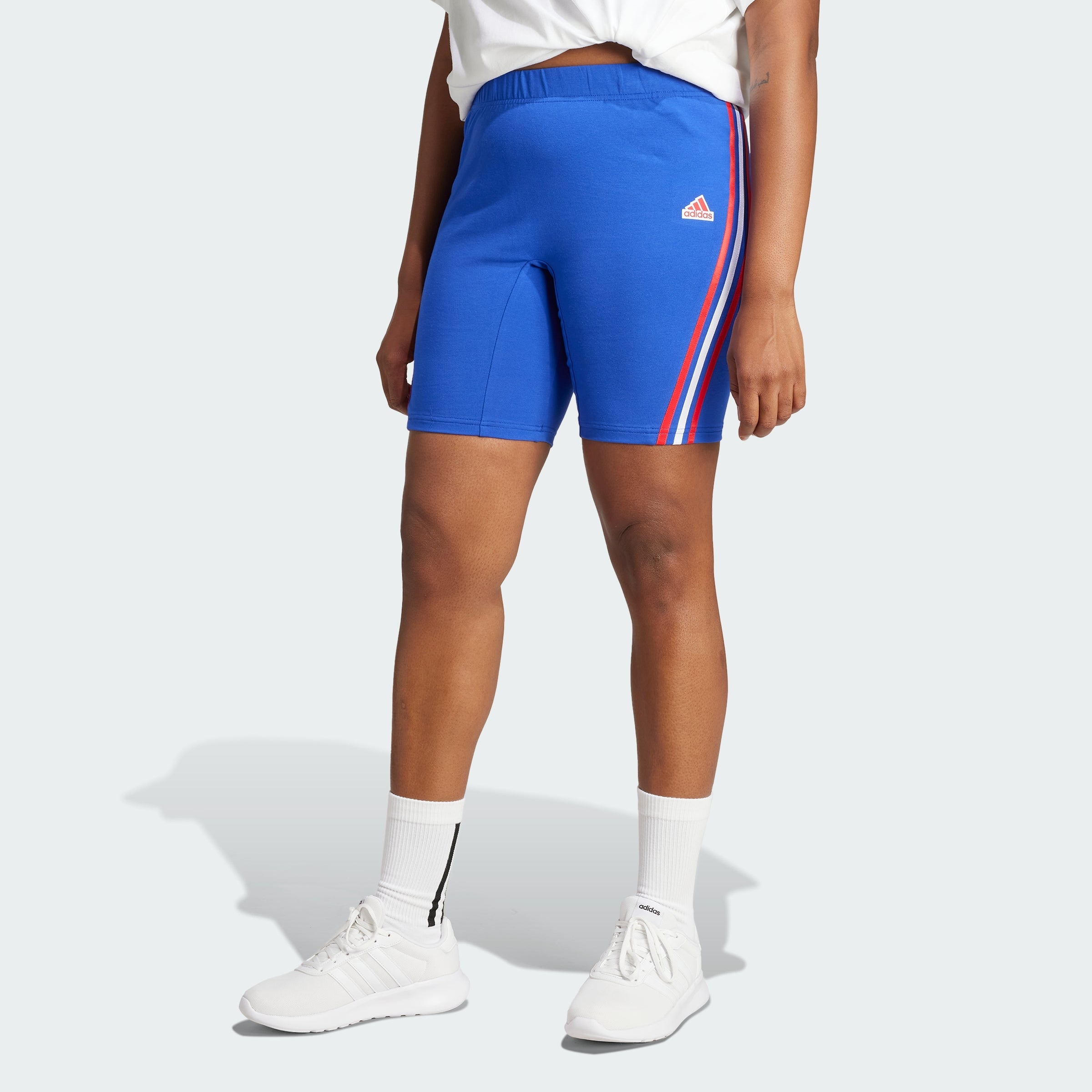 Women's Future Icons 3-Stripes Biker Shorts (Plus Size)