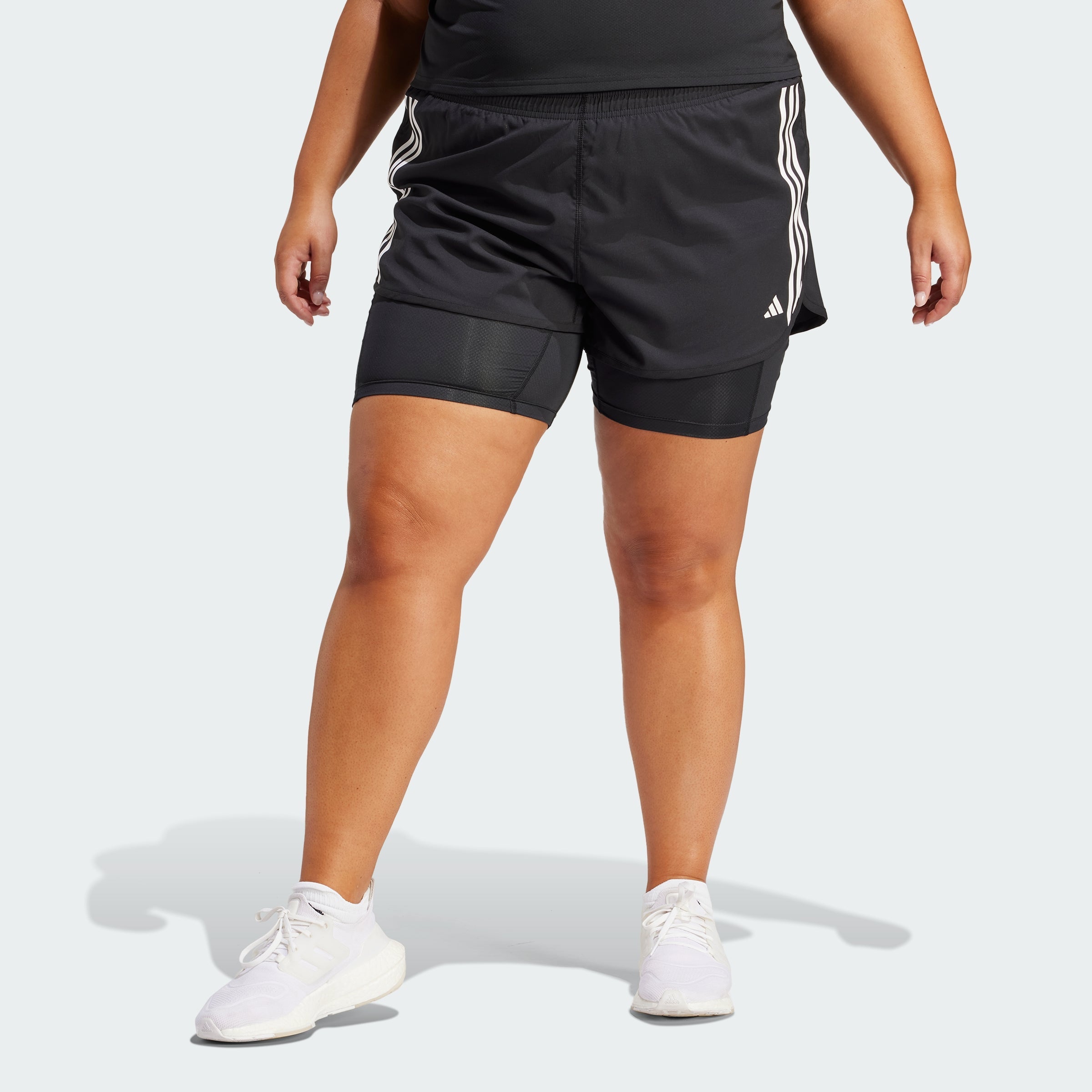 Women's Own the Run 3-Stripes 2-in-1 Shorts