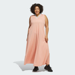 Women's adidas Tiro Cut 3-Stripes Soft Mesh Long Dress (Plus Size)