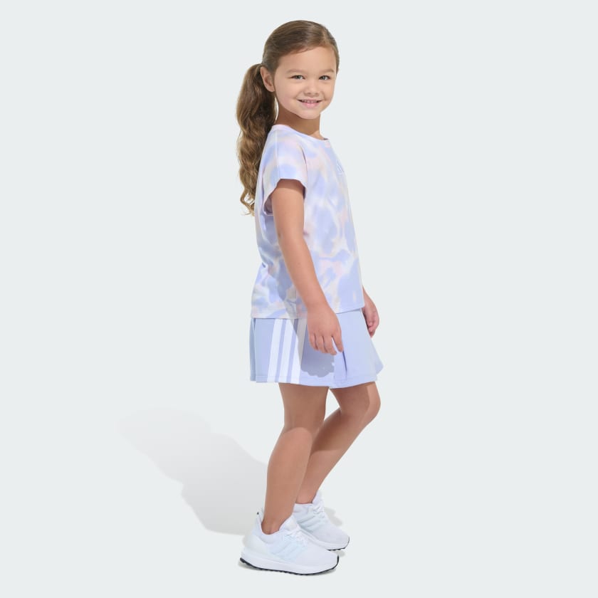 Kids' Two-Piece Printed Sleeveless Box Tee and French Terry Skort Set