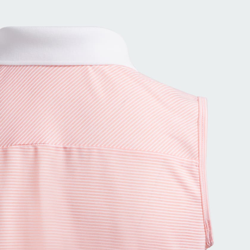 Kids' Ottoman Striped Sleeveless Polo Shirt