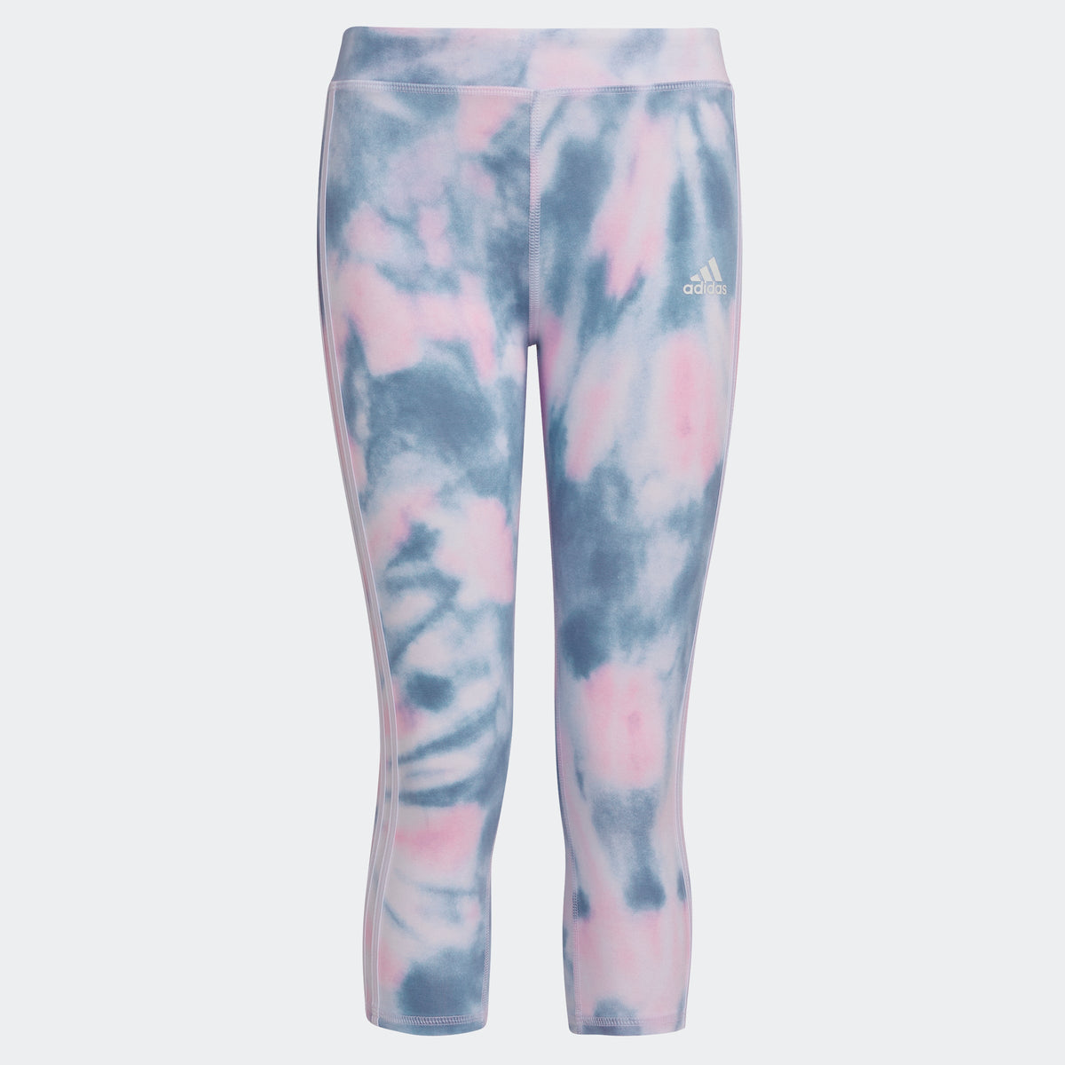 Kids' Allover Print Cotton 3-Stripes 7/8 Tights