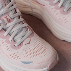 Womens HOKA Bondi 9 (rose latte/rose cream)