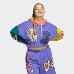 Women's Love Unites Crop Hoodie (Plus Size)